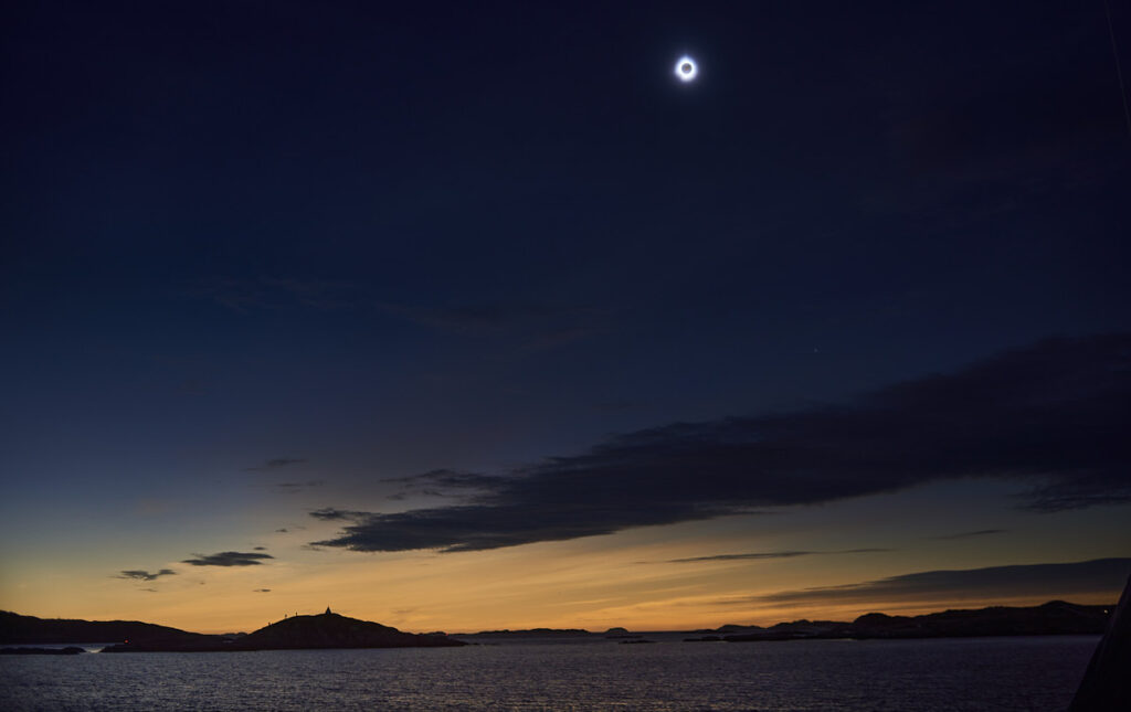 Eclipse over Eclipse Island Newfoundland April 8, 2024. Photo by Greg Locke